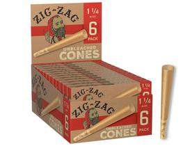 Cones pré-laminados ZIG-ZAG tamanho 1 1/4 não branqueados (pacote com 24)