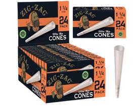 Cones pré-laminados ZIG-ZAG Ultra Thin, tamanho 1 1/4, 24 pacotes