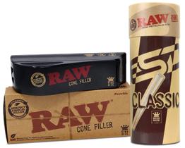 Cones RAW King Size - Pacote com 50 Unidades e Acessórios