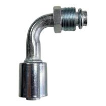 Conexão 90 Graus Oring Macho Giratória 12mm Aço Com Clip