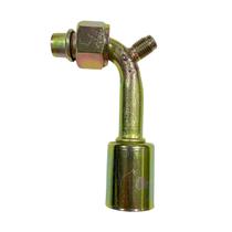 Conexão 90º Graus Oring Fêmea 10mm C/ Ventil R12 Aço C/ Clip Conexão 90º Graus Oring Fêmea 10mm C/ Ventil R12 Aço C/ Clip