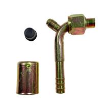 Conexão 90º Graus Oring Fêmea 8mm C/ Ventil R12 Aço C/ Clip