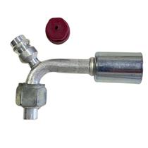 Conexão 90º Oring Fêmea 8mm C/ Ventil R134a C/ Clip Alumínio Conexão 90º Oring Fêmea 8mm C/ Ventil R134a C/ Clip Alumínio