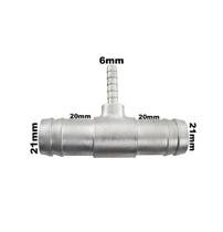 Conexão Alumínio Tee Redução Adaptação 20x6x20mm Universal Conexão Alumínio Tee Redução Adaptação 20x6x20mm Universal