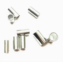 Conexão/anilha/luva número 2 em metal niquelado p/ cabo de aço de pesca C/200 Pçs