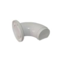 Conexão cotovelo com canopla para tubo de 2 em alumínio Branco