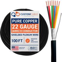 Conexão de cabo personalizada de calibre 22 (22 AWG) 8 condutores