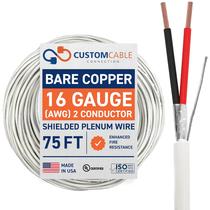 Conexão de cabo personalizada de fio 16 AWG 2 condutores 75 pés