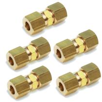 Conexão de tubo para linha de água Ice Maker, 1/4” OD x 1/4” OD (5)
