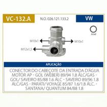 Conexão do Cabeçote à Entrada de Água Vw Gol 1.6 AP 1985/1988 Conexão do Cabeçote à Entrada de Água Vw Gol 1.6 AP 1985/1988