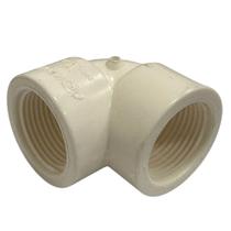 Conexão Joelho PVC Branco Rosca/Rosca 3/4" (25mm) - Krona Conexão Joelho PVC Branco Rosca/Rosca 3/4" (25mm) - Krona
