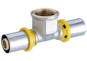 Conexao Para Gás Tee Para Prensar Tubo Multicamada 1/2 Femea