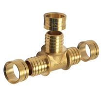 Conexão Pex em T Emmeti 20x20x20 Latão - P28201366 Conexão Pex em T Emmeti 20x20x20 Latão - P28201366