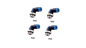 Conexão Pneumática Cotovelo 90º Macho 1/4 Bspxtubo 6mm 4pçs Conexão Pneumática Cotovelo 90º Macho 1/4 Bspxtubo 6mm 4pçs