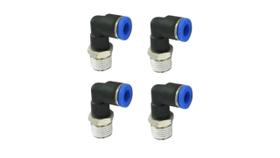 Conexão Pneumática Cotovelo Macho 3/8 Npt X 8mm Tubo - 4 Pçs