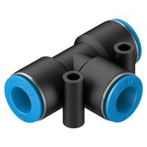 Conexão Pneumática Engate Rápido Tipo T 10mm QST-10 - Festo