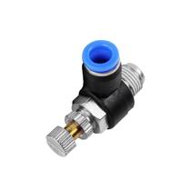 Conexão Pneumática Rápida Nse Regulador de Fluxo Cotovelo de 08 Mm X 1/4" Pol Bsp