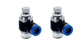 Conexão Pneumática Regulador De Fluxo 8mm X 1/4 Npt -2 peças