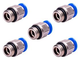 Conexão Pneumática Reta Macho Rosca 1/4 X 1/8 - 5 Unidades Conexão Pneumática Reta Macho Rosca 1/4 X 1/8 - 5 Unidades