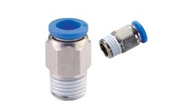 Conexão Pneumática Reta Macho Rosca 1/8 Npt Tubo 4mm 10 pçs
