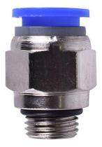 Conexão Pneumática Reta Macho Rosca M5 Bsp X Tubo 6mm