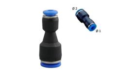 Conexão Pneumática União Emenda Com Redução 10 X 8 Mm 4 pçs Conexão Pneumática União Emenda Com Redução 10 X 8 Mm 4 pçs