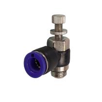 Conexão Pneumática Válvula Reguladora De Fluxo 1/4 Bsp X 8 mm