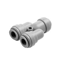 Conexão rápida divisor 2 vias, entrada(1) tubo 3/8 x saídas(2) 3/8" Conexão rápida divisor 2 vias, entrada(1) tubo 3/8 x saídas(2) 3/8"