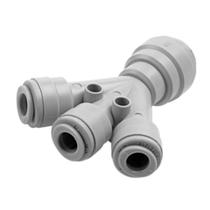 Conexão rápida divisor 3 vias, entrada(1) tubo 3/8 x saídas(3) 3/8 Conexão rápida divisor 3 vias, entrada(1) tubo 3/8 x saídas(3) 3/8