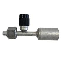 Conexão Reta Oring Fêmea 6mm C/ Ventil R134 C/ Clip Alumínio