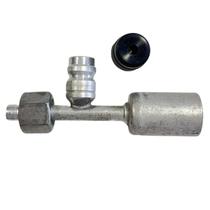 Conexão Reta Oring Fêmea 6mm C/ Ventil R134 C/ Clip Alumínio Conexão Reta Oring Fêmea 6mm C/ Ventil R134 C/ Clip Alumínio