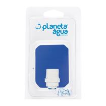 Conexão reta rosca 1/2 bspt para tubo 1/4 branca oc cn005 - planeta água Conexão reta rosca 1/2 bspt para tubo 1/4 branca oc cn005 - planeta água
