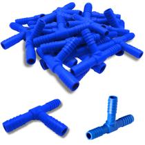 Conexão Tê Triplo De 3/8 Polegadas p/ Mangueira Conector Resistente - Kit 50 und Conexão Tê Triplo De 3/8 Polegadas p/ Mangueira Conector Resistente - Kit 50 und