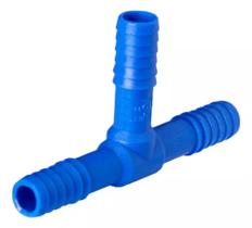 Conexão Te Triplo Para Mangueira De 1/2 Agrojet Cor Azul Kit com 05 Conexão Te Triplo Para Mangueira De 1/2 Agrojet Cor Azul Kit com 05