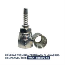 Conexão Terminal Prensavel P/Lavadora M18 X 1/4'' Imp