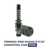 Conexão Terminal Prensavel P/Lavadora Pino Macho 12 X 1/4'' Imp