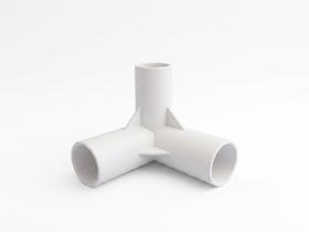 Conexão Tubo Curva 3 Saidas Barraca Castelo 90º - Kit 2 Pc Conexão Tubo Curva 3 Saidas Barraca Castelo 90º - Kit 2 Pc