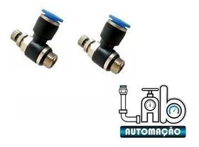 Conexão Válvula Reguladora De Fluxo 1/4 Bsp X 12mm - 2 Peças