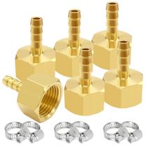 Conexões de barba de mangueira de 1/2 NPT fêmea a 3/8 barb (6 unidades) Conexões de barba de mangueira de 1/2 NPT fêmea a 3/8 barb (6 unidades)