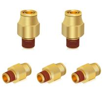 Conexões de linha de ar Siptenk 1/2 DOT Brass Push to Connect x5