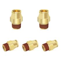 Conexões de linha de ar Siptenk 1/2 DOT Brass Push to Connect x5 Conexões de linha de ar Siptenk 1/2 DOT Brass Push to Connect x5