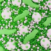 Confeito Acucar Sprinkles Futebol Verde 50g Jady