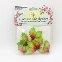 Confeito de Açúcar Folhas Verdes e Vermelhas Natal - Encantos de Açúcar - 1 unidade - Rizzo Confeito de Açúcar Folhas Verdes e Vermelhas Natal - Encantos de Açúcar - 1 unidade - Rizzo