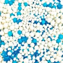 Confeito de açúcar sprinkles azul e branco 522 jady Confeito de açúcar sprinkles azul e branco 522 jady