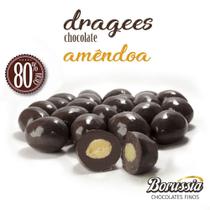 Confeito de Amêndoa com Chocolate 80% Cacau 120g Borússia Chocolates