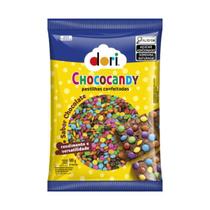 Confeito de Chocolate ChocoCandy Dori Tipo M&M Disqueti Colorido Perfeito Para Tubetes 500g
