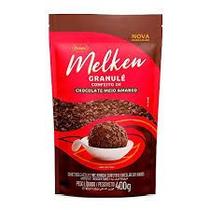 Confeito de chocolate meio amargo granulé melken 400g Confeito de chocolate meio amargo granulé melken 400g