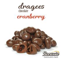 Confeito de Cranberry com Chocolate ao Leite Borússia Chocolates Quantidade:Pote com 120g