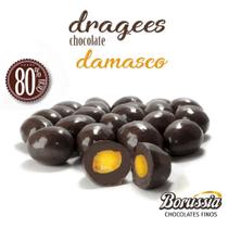 Confeito de Damasco com Chocolate 80% Cacau 120g Borússia Chocolates