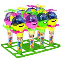 Confeito de doce e brinquedo Helicop display com 8